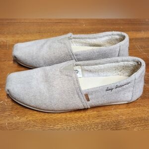 Toms Women's 9 Felt Faux Fur Shearling Day Dreamer Embroidery Espadrille